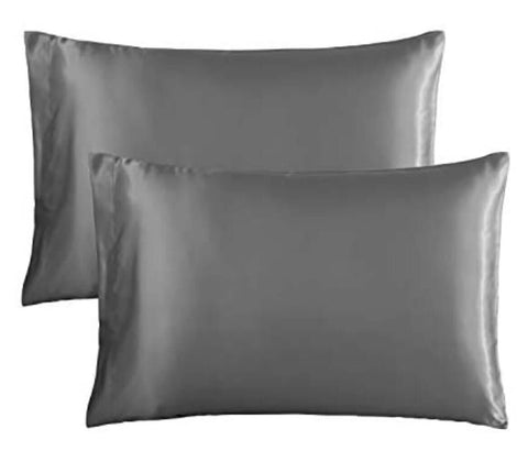 Grey satin pillowcases 